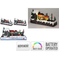 Decor de Crăciun și Anul Nou Promstore 12730 Suvenir LED de Crăciun Tren, 32x12x16cm