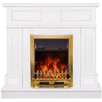 Șemineu electric ArtFlame Ambasador & Galileo gold, 978x1048x300 mm, Alb