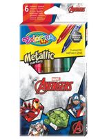 Set de markere metalice 6 culori- Colorino Disney Avengers