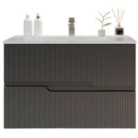 Шкаф под умывальник Bayro подвесной Santos Allegro 800 антрацит мат