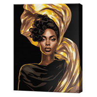 Tablou pe numere BrushMe BSB0009 Pictura pe numere 40x50cm Black Eco Drama aurie