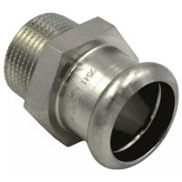 Запорная арматура Inox Pres Фитинг из нержавеющей стали M 22x1" (56737)