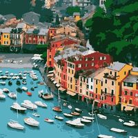PN7709 Картина по номерам Artissimo "Portofino", 4 *, 18 цветов, 40x50 см