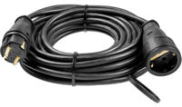 Удлинитель электрический TEB Electrik 72346 Prelungitor cu o priza, 25m, 3х1.5mm², 16A, ІР44, negru (800.825.110)