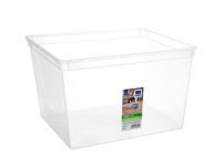 Коробка с крышкой C-box Cube 27l, 40X34XH25cm,  прозрачная