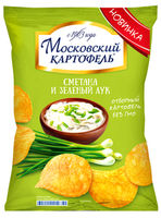 Chips-uri "Moscovskii Kartofeli" Ceapa Verde si Smintina 150g