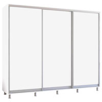 Dulap Mobildor-Lux Aron uși glisante din PAL (260x60x230H cm) Alb Brilliant