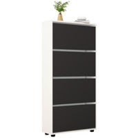 Raft pentru încălțăminte Mobildor-Lux Leo 80x27x164H cm White/Anthracite