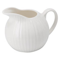 Посуда прочая Promstore 55064 Recipient pentru frisca 400ml Siaki Ribbed, New Bone portelan, alb