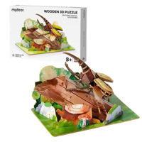 Конструктор Mideer MD1346 Puzzle 3D din lemn Gândacul Hercules, 59elem