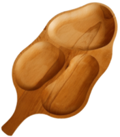 Поднос деревянный "Большой лист"