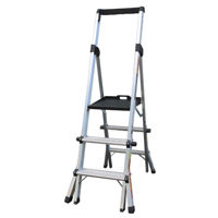 Лестница Lider-Tech LDR1120 Scara cu platforma reglabila, 4x3 trepte, H=1.68m, sarcina max.150kg