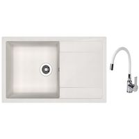 Мойка кухонная со смесителем Dr.Gans Techno 860 + SanDonna F 9995 alb