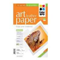 Фото-бумага ColorWay Art Leather Glossy Finne Photo Paper, 230g/m2, A4, 10pack