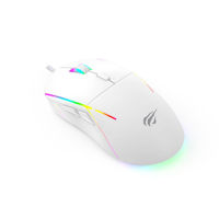 Gaming Mouse Havit MS961, 1200-12000dpi, 6 buttons, Programmable, RGB, 108g, 1.8m, USB, White