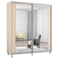 Шкаф Mobildor-Lux Раздвижные двери Aron-P из ДСП с вертикальным зеркалом (190x60x230H см) Sonoma