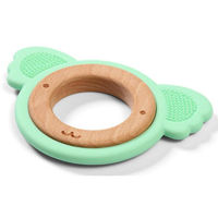 Iinel dentiție BabyOno 1076/01 Inele dentitie din lemn-silicon KOALA