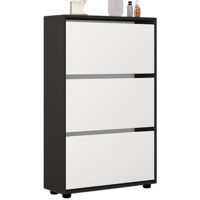 Raft pentru încălțăminte Mobildor-Lux Leo 80x27x125H cm Anthracite/White
