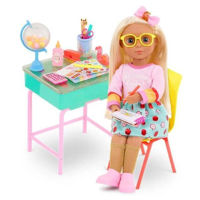 Кукла Battat GG51164 Glitter Girls Mallory 35cm cu birou scolar si accesorii, cod 61753
