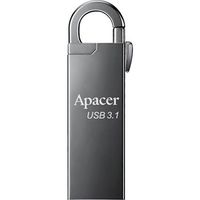 128GB USB3.1 Flash Drive Apacer "AH15A", Dark Gray, Metal, Keychain-Carabin,Capless (AP128GAH15AA-1)