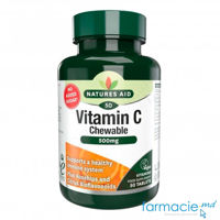 Vitamina C 500mg comp.masticab. N50 (macies,citrice,bioflavonoizi) Natures Aid
