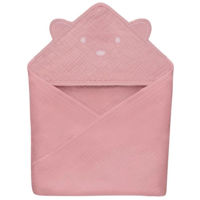 Accesoriu pentru baie Lionelo Prosop copii din muselina 80x80cm Pink Baby