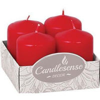Декор Promstore 45335 Zniczplast Набор свечей пеньковых Decor 4шт, 6x4cm, 8ч, красн