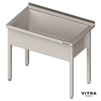 cumpără Masa din inox cu chiuveta 1000x600x850 mm h=300 mm în Chișinău