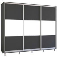 Dulap Mobildor-Lux Aron uși glisante din PAL orizontal (260x60x200H cm) Anthracite