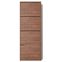 Raft pentru încălțăminte Fabrik Home Тумба для обуви 4 дверцы / 600 орех каменный