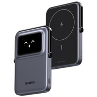 Аккумулятор внешний USB (Powerbank) Ugreen 35605B Uno Series Magnetic Wireless , 5000mAh, 15W, Space Gray
