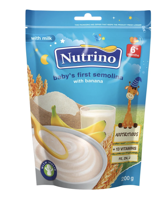 Каша манная молочная Nutrino с бананами (6+ мес) 200 г