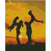 Tablou pe numere Strateg FA40806 Mosaica cu diamante Семейное счастье