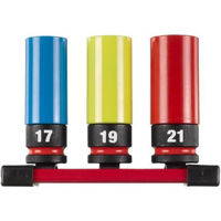Набор головок, бит, насадок Milwaukee 4932493370 Set 3 chei tubulare de impact ½ SHOCKWAVE IMPACT DUTY
