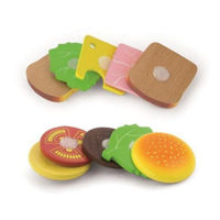Игрушечная кухня и посуда Viga 50810 Playing food Hamburger Sandwich