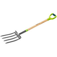 Лопата Verto 15G041 Furcă p/u săpat, coadă din lemn, mâner din plastic