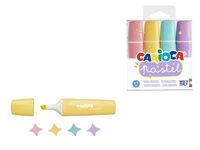 Набор маркеров текстовыделителей Carioca Pastel 4шт, 4.5mm