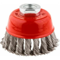Набор головок, бит, насадок Graphite 57H582 Perie din sarma, inox, de tip cupa, 80mm, M14