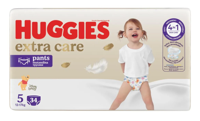 Scutece-chiloţel Huggies Extra Care Mega 5 (12-17 kg), 34 buc