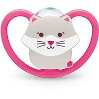 Пустышка силиконовая ортодонтическая NUK Space (18-36 мес) в контейнере