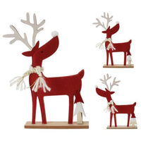 Decor de Crăciun și Anul Nou Promstore 49048 Сувенир Олень красный 32cm, подставка дерево