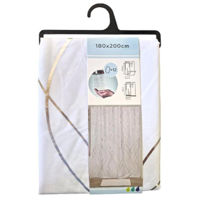 Занавеска для ванной Tendance 56220 Perdea pentru dus 180x200cm Epure Silver, poliester, alb