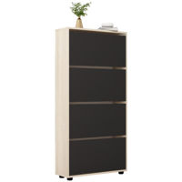 Raft pentru încălțăminte Mobildor-Lux Leo 70x27x164H cm Sonoma/Anthracite