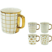 Чашка Promstore 01244 Чашка 500ml белая с золотым рисунком