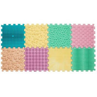 Коврик игровой Ortek 12741 Коврик-пазл ортопедический -массажный Набор 8 эл. Пастель