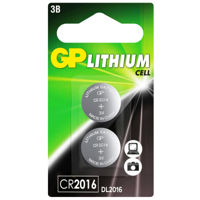 Батарейка GP 3V Lithium Ø20х1.6 mm CR2016-7C5 (2 шт)
