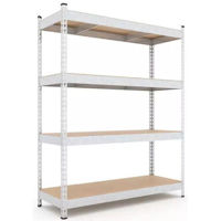 Cтеллаж складской Nex Home Raft metalic Budget 1600x800x300mm, 4 nivele MDF, galvanizat