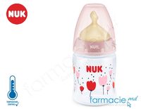 NUK Sticluta First Choice Temp plastic 150ml+tetina latex 0-6 luni