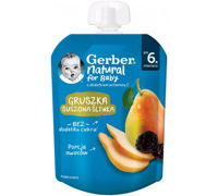 Пюре Gerber Груша и чернослив (6+ мес) 80 г