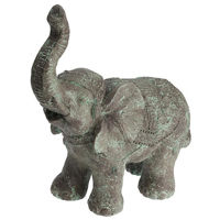 Декор H&S 53701 Statueta Elefant 39x36x17cm, din policiment, gri